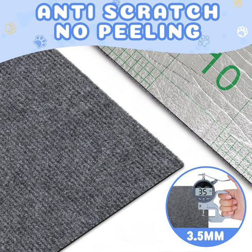 23.6x15.8 Cat Wall Scratcher Mat with Nano Tape,Anti Cats Scratch Furniture Couch Carpet Corner Protector for Indoor,Trimmable Cat Scratching Pad ...